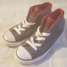 Converse Syde Street Junior's Size 3 Gray  Red Chuck Taylor Lace Up Sneakers