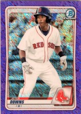 2020 Bowman Chrome Prospects Purple Shimmer Refractors #BCP227 Jeter Downs