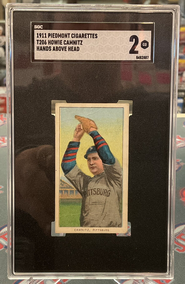1911 Piedmont Cigarettes T206 Howie Camnitz Hands Above Head SGC 2 GD 