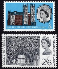 GB 1966 Westminster Abbey Ordinary SG687-8 Complete Set MNH Unmounted Mint