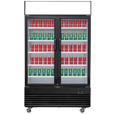 Chef AAA - TSM33R, Commercial 39'' 2 Glass Door Merchandiser Refrigerator 33.5 cu