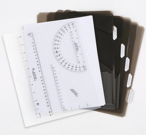 Five Star Flex 1" Hybrid Notebinder + Math Tools 200 Sheet Capacity Black NEW - Picture 4 of 10