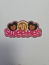 Sweeties Valentines Title. Scrapbook, Card making Paper Piecing