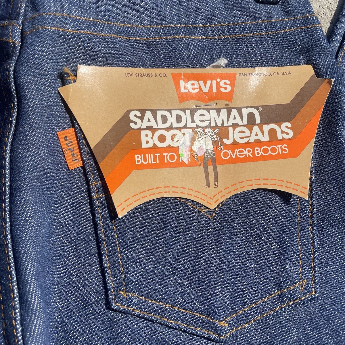 DS 80s Levi's Saddleman Bootcut Orange Tab Jeans 23 x 29 | eBay