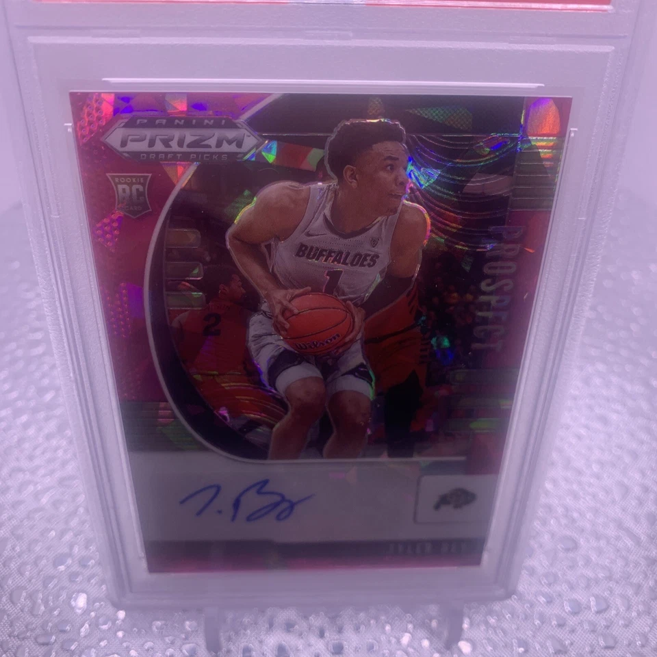 2020 Prizm DP Tyler Bey Pink Ice Prizm Rookie Auto Autograph RC #PA-TB I20 PSA 9 - Image 3 of 4