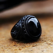 Edelstein Ring aus Edelstahl   Mystischer Rin...