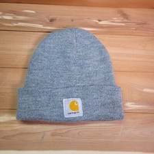 Carhartt Beanie Hat Knit Gray One Size Adult Made In USA A18 HGY Work Wear