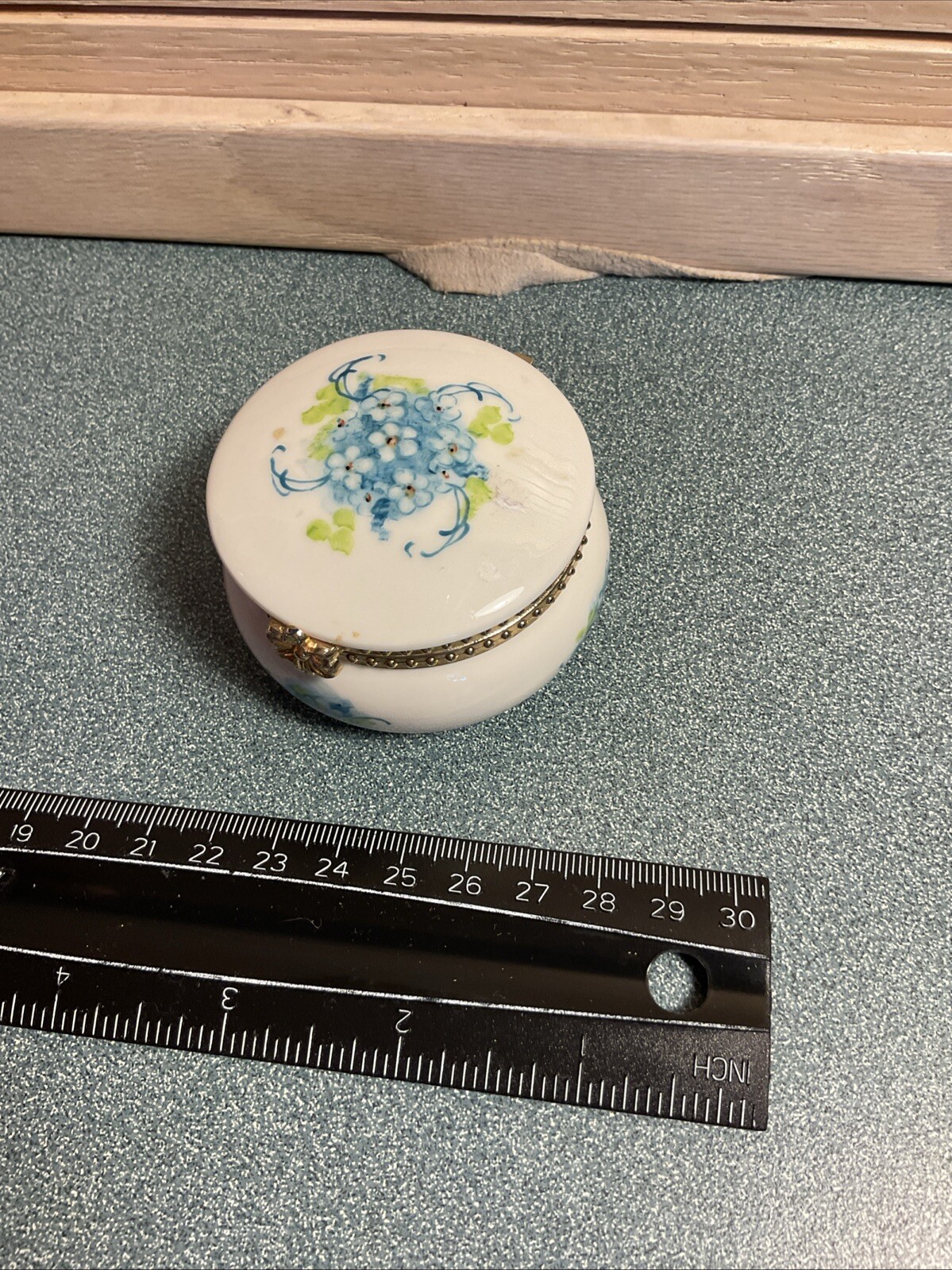 Vintage Hand-Painted Decorative Trinket Jewelry Storage Box