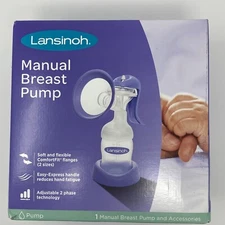 Lansinoh Manual Breast Pump with Stimulation and Expression Modes
