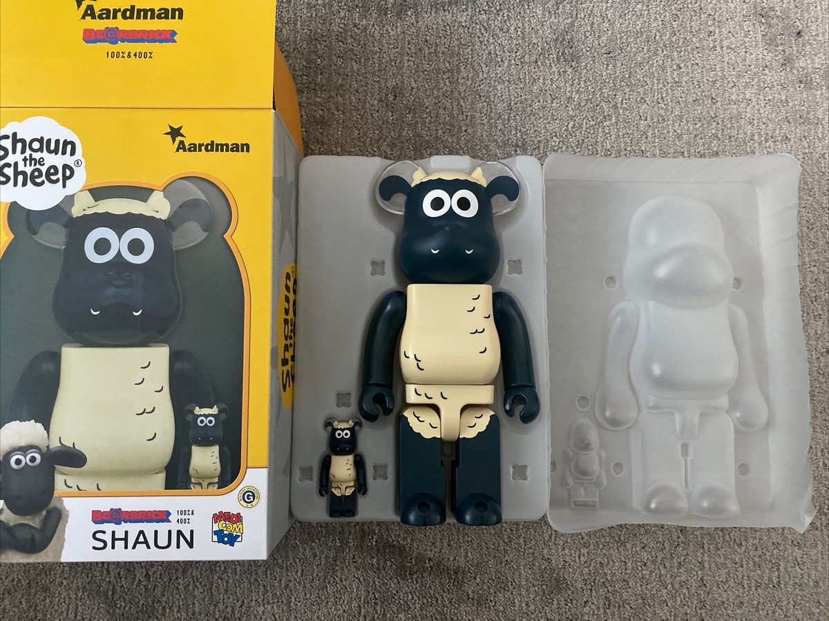 Shaun the Sheep 400% 100% Bearbrick Medicom Toy Aardman Be