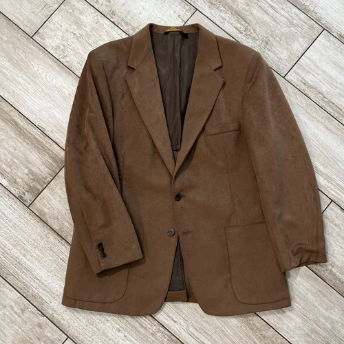 Vintage WFF by Farah Designer series Men's Size 44R Blazer Suede Sport Coat