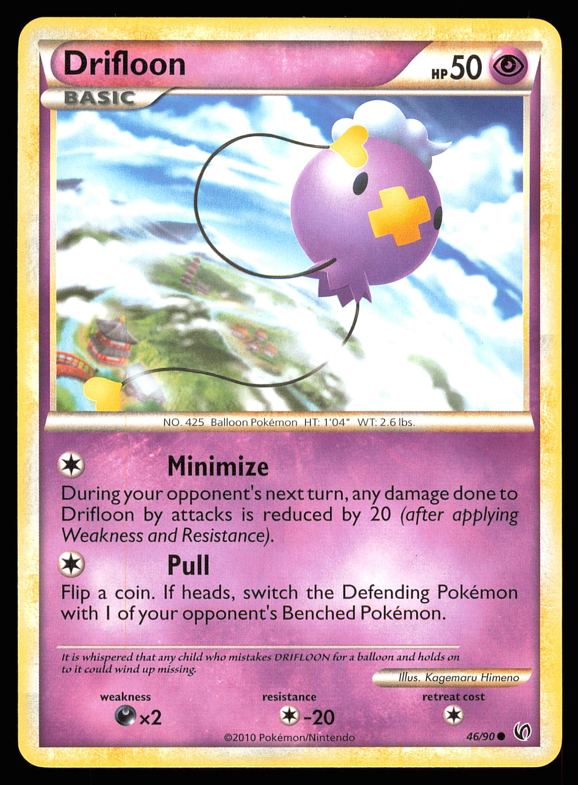 Drifloon 46/90 | LP | HS—Undaunted | Pokemon TCG - VINTAGE 2010