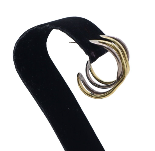 Robert Lee Morris 18K & Sterling Silver Twist Hoop Earrings