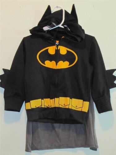 New Boy's Black & Gray Full-Zip DC Comics BATMAN Hoodie Jacket w/ CAPE, Size 2T - Picture 1 of 6