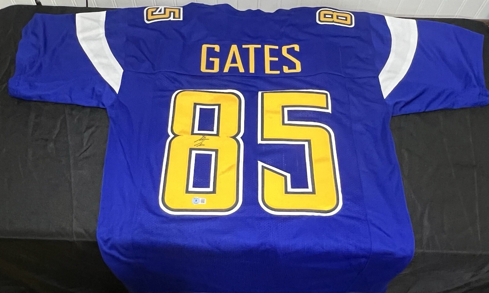 Antonio Gates Autographed Signed San Diego Chargers Blue Custom Jersey Beckett 