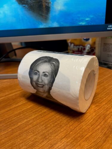 Hillary Clinton Toilet Tissue Bathroom Paper Funny Gift Prank Humor One ROLL - Picture 1 of 1
