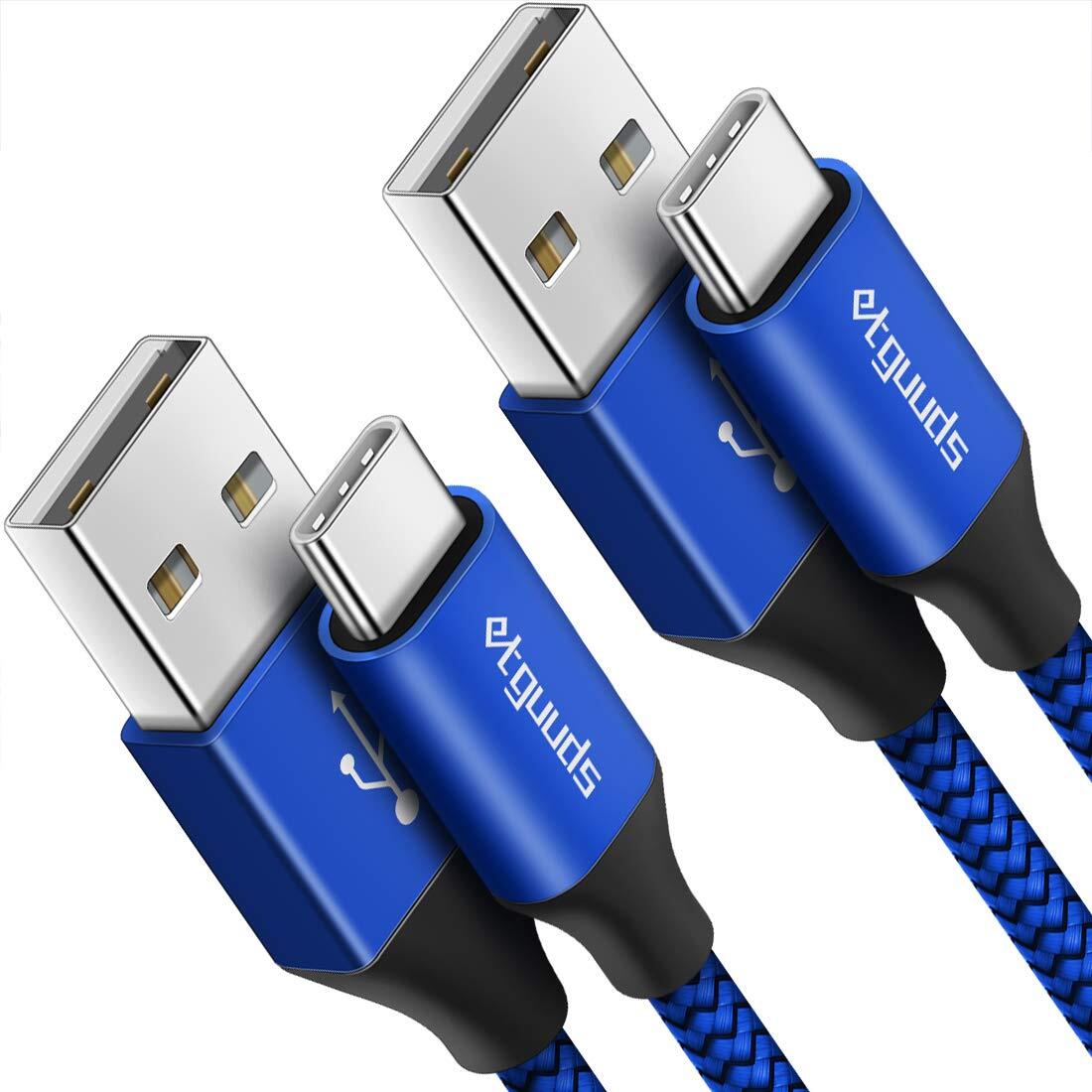 15ft USB C Cable 2-Pack Fast Charging USB-A to USB-C Long Cord  
