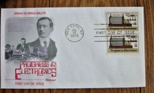 ITALIAN INVENTOR OF TELEGRAPH GUGLIELMO MARCONI 1973  FDC GRAY FLEETWOOD CACHET