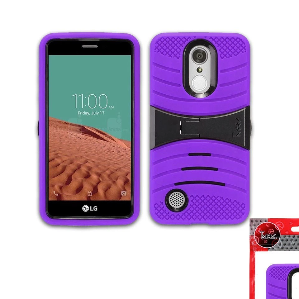 Funda híbrida resistente con armadura para Straight Talk LG Grace (LG L59BL) Foto 3 de 3
