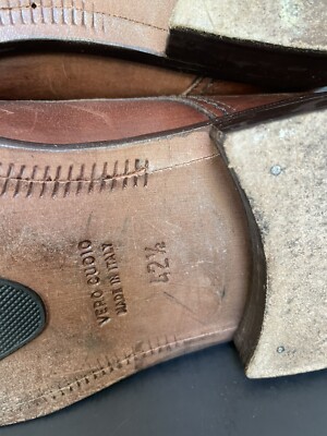 Soulier Dress Shoes Brown Leather Oxfords Mens 9.5 42.5 