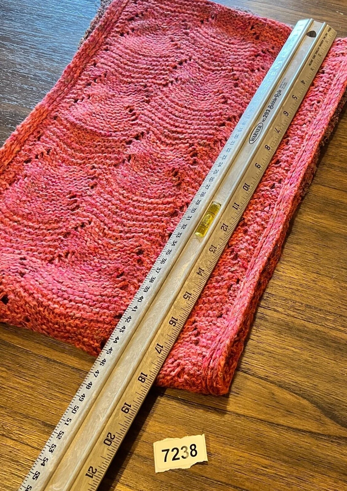 Coldwater Creek Bufanda Tejida Larga Coral Rubor Rosa Marrón 12"x76" Mezcla Lana Invierno Foto 4 de 4