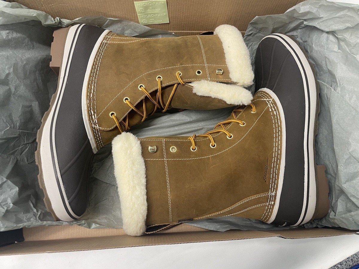 BRAND NEW Eddie Bauer Hunt Pac Sherpa Lined Boots. Mens size 