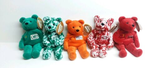 Salvinos Bamm Beanos Beanie Babies Football Plush lot 5 NFL super bowl xxxii  - Picture 1 of 11