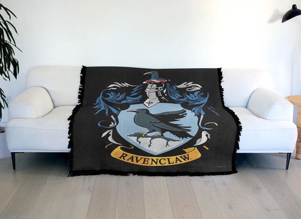 Harry Potter Blanket, 50"x60" Ravenclaw Crest Woven Blend Throw