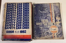 Vintage 1970 & 1982 Gulf Safety”Car-Chek” Service Guide Wirebound Automobile