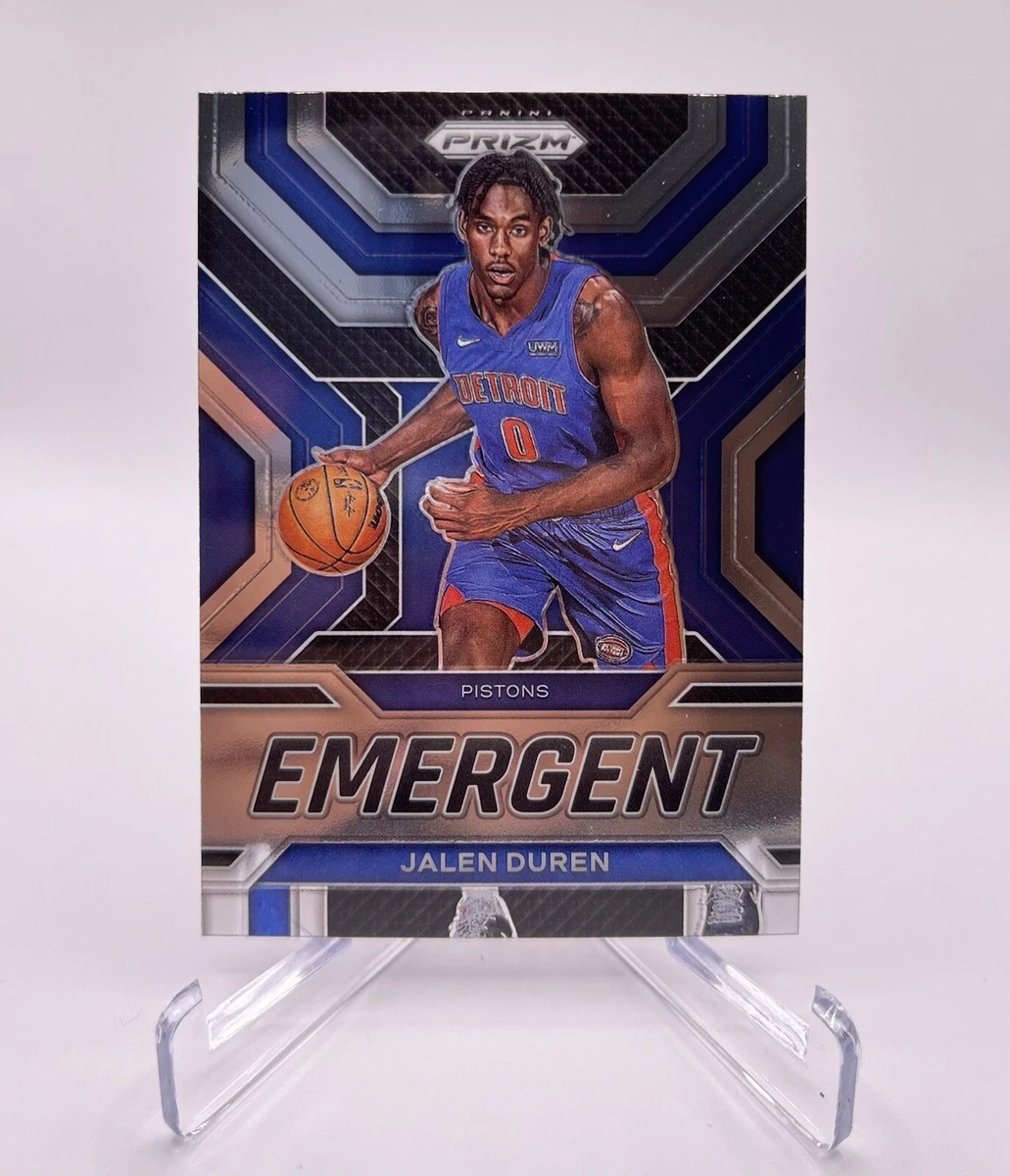 2022-23 Panini Prizm Emergent Insert Detroit Pistons Jalen Duren Rookie Card