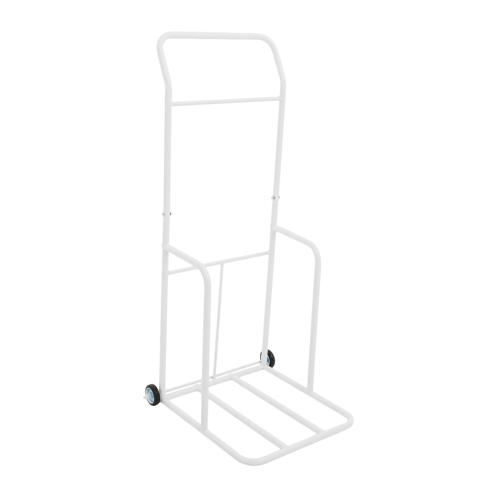 Traffic Cone Cart, White Traffic Cones Holder With Wheels, Iron Traffic Cone Car