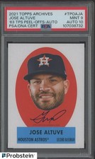 2021 Topps Archives '63 Peel-Offs Jose Altuve Astros PSA 9 PSA/DNA 10 AUTO