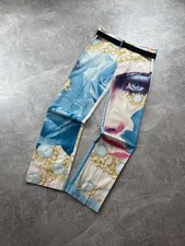 Vintage Roberto Cavalli SS2001 Archives Face Print Pants M Italy Art Gra...