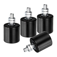 4Pcs Slide Gate Guide Roller 2" Nylon Sliding Gate Support Assembly Black