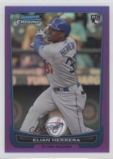 2012 Bowman Chrome Purple Refractor 30/199 Elian Herrera #177 3v0