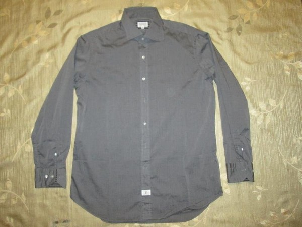 Men Hackett Shirt Grey Cotton 42 / XL / 50