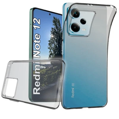 EGEDI Schutz Hülle für Redmi Note 12 Silikon Case Transparent Handyhülle Bumper Cover