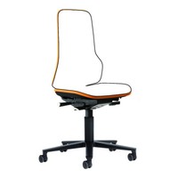 Bimos Arbeitsstuhl Neon Basisstuhl Mit Rollen Flexband Orange SitzhöHe 450-620