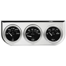 2.0 Dia Triple Gauge Set Wchrome Panel Equus E7200