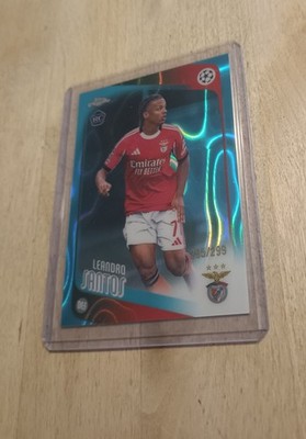 Topps UCC Chrome 2025/26 Leandro Santos Rookie /299 Teal Lava Parallel Benfica