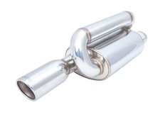 Xforce S12r-2.25 - Ssteel Oval Twin Loop Exhaust Muffler Wpassenger Side Inlet