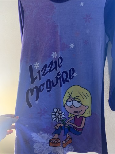 Lizzie McGuire Purple Flame Resistant Nightgown Girl’s Size 14 - Picture 2 of 7
