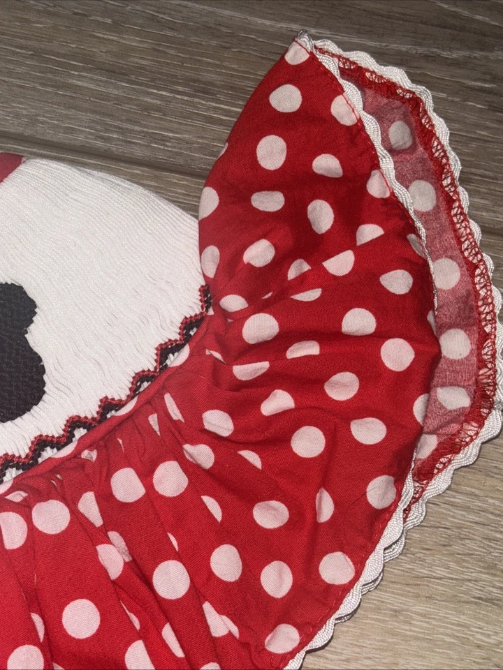Pliegues y puntadas Minnie Mouse mameluco calado Disney polka 18 meses infantil Foto 4 de 4