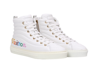 LOUIS VUITTON WOMEN'S LV STELLA LINE HI-CUT SNEAKERS WH 1A5C5H US7.5 Pre-Owned