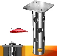 In-Ground Umbrella Base, Stainless Steel - In-Ground Umbrella Holder, Lifelong Q