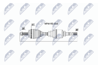 NTY Antriebswelle NPW-RE-034 Passend FüR Nissan Opel Renault