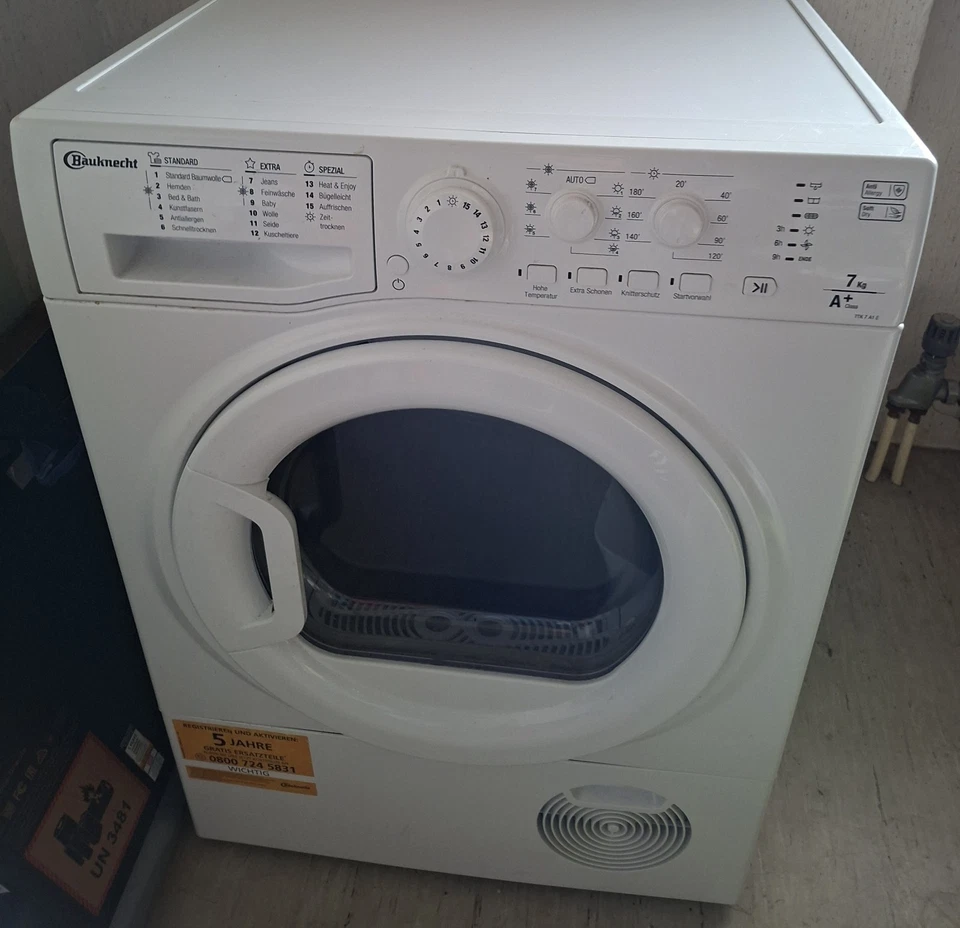💥 Bauknecht Trockner 7 kg A+ – TOP Zustand! 💥 Mod. TTK 7 A1 E - Bild 2 von 3