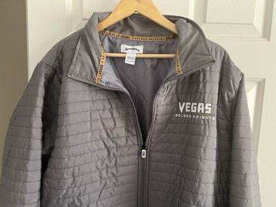 VEGAS GOLDEN KNIGHTS Size XL Jacket Silver Full Zipper New NHL VGK Logo