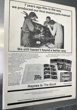 Haynes Motorcycle Manuals Ad - Haynes Is The Book Ad 597