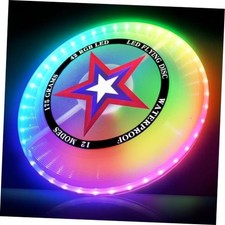 LED Flying Disc with Millions of Colors, Rechargeable Water-resistant, STAR